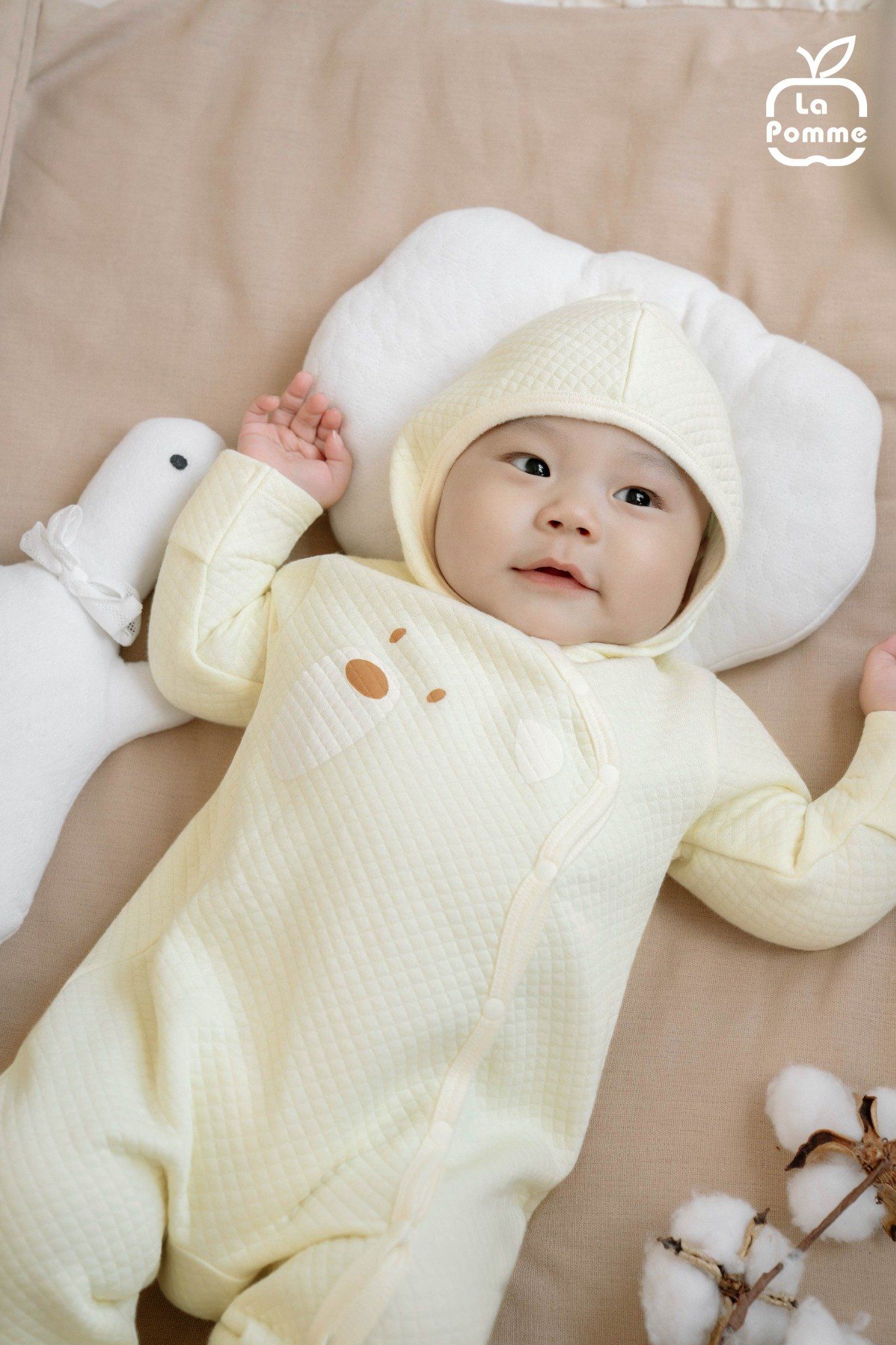  Body dài tay ủ ấm La Pomme vòng tay gấu nhỏ 