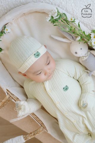  Body dài tay La Pomme vui đùa cùng gấu nhỏ 