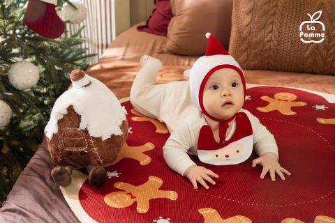  Body dài tay La Pomme giáng sinh lấp lánh 