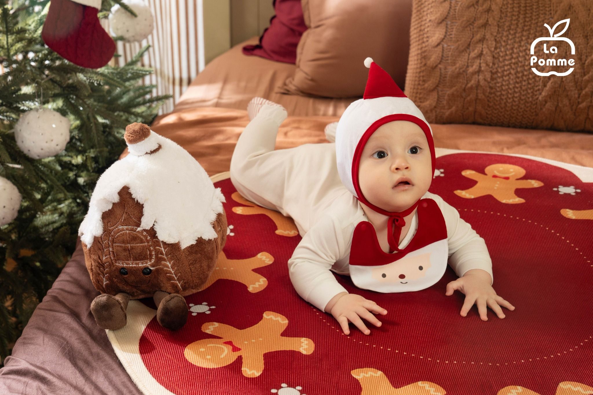  Body dài tay La Pomme giáng sinh lấp lánh 