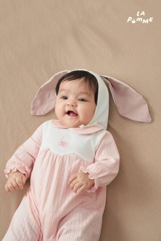  Body dài tay La Pomme thỏ Rosie trong khu vườn hoa nở 