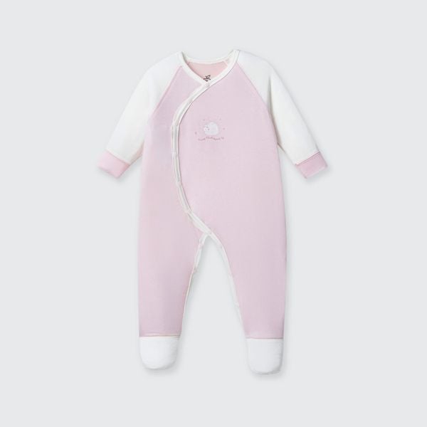  Body dài tay La Pomme liền tất cừu bông bé bỏng 