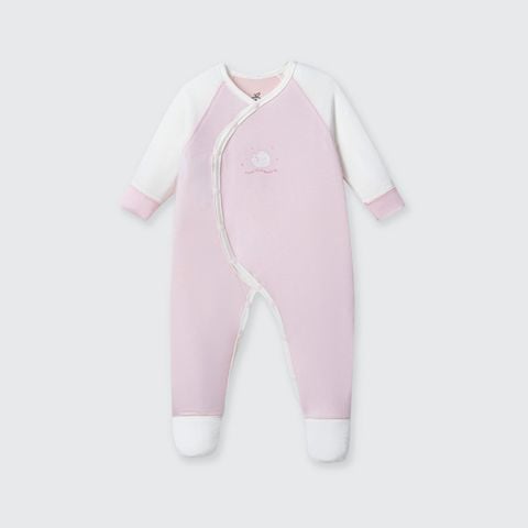  Body dài tay La Pomme liền tất cừu bông bé bỏng 