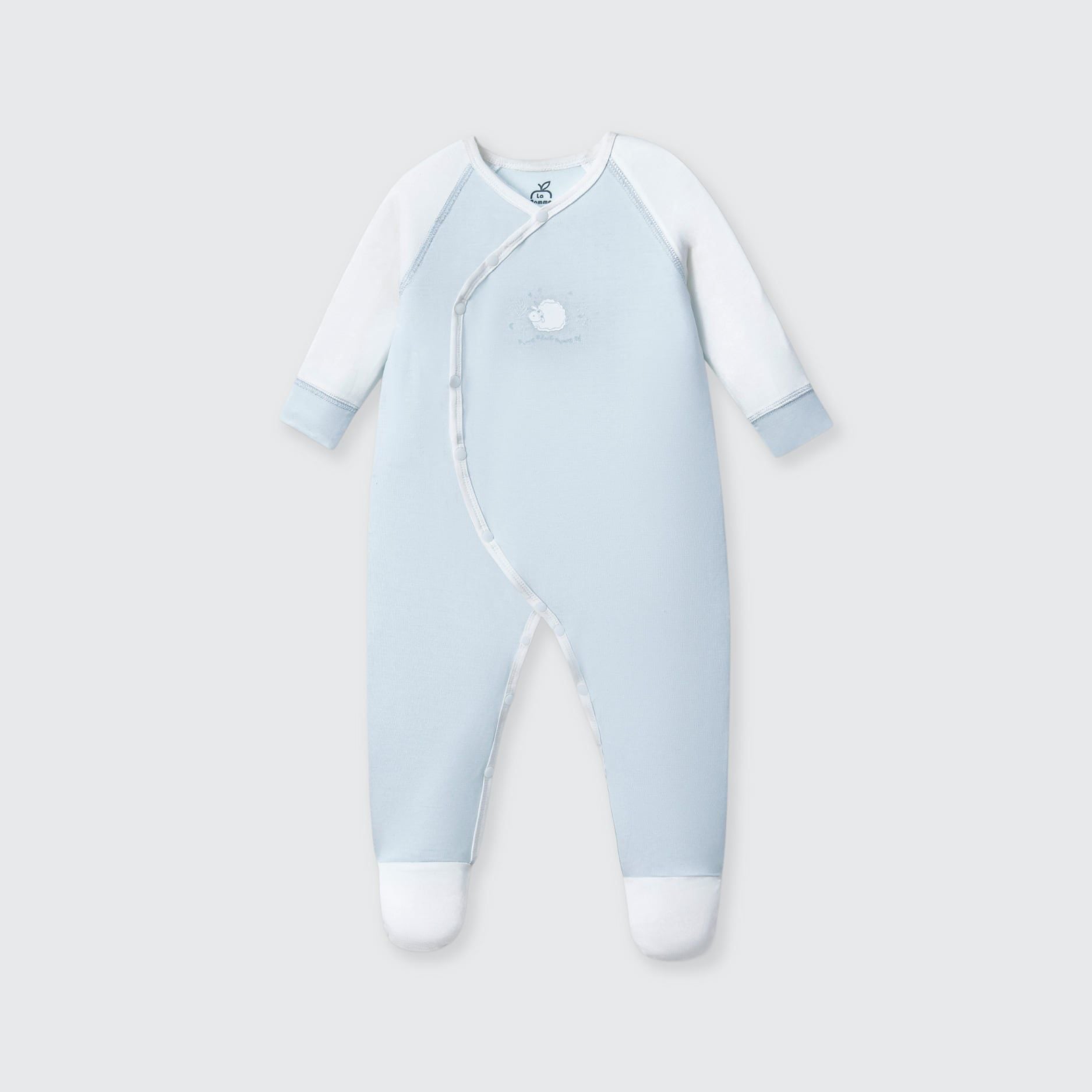  Body dài tay La Pomme liền tất cừu bông bé bỏng 
