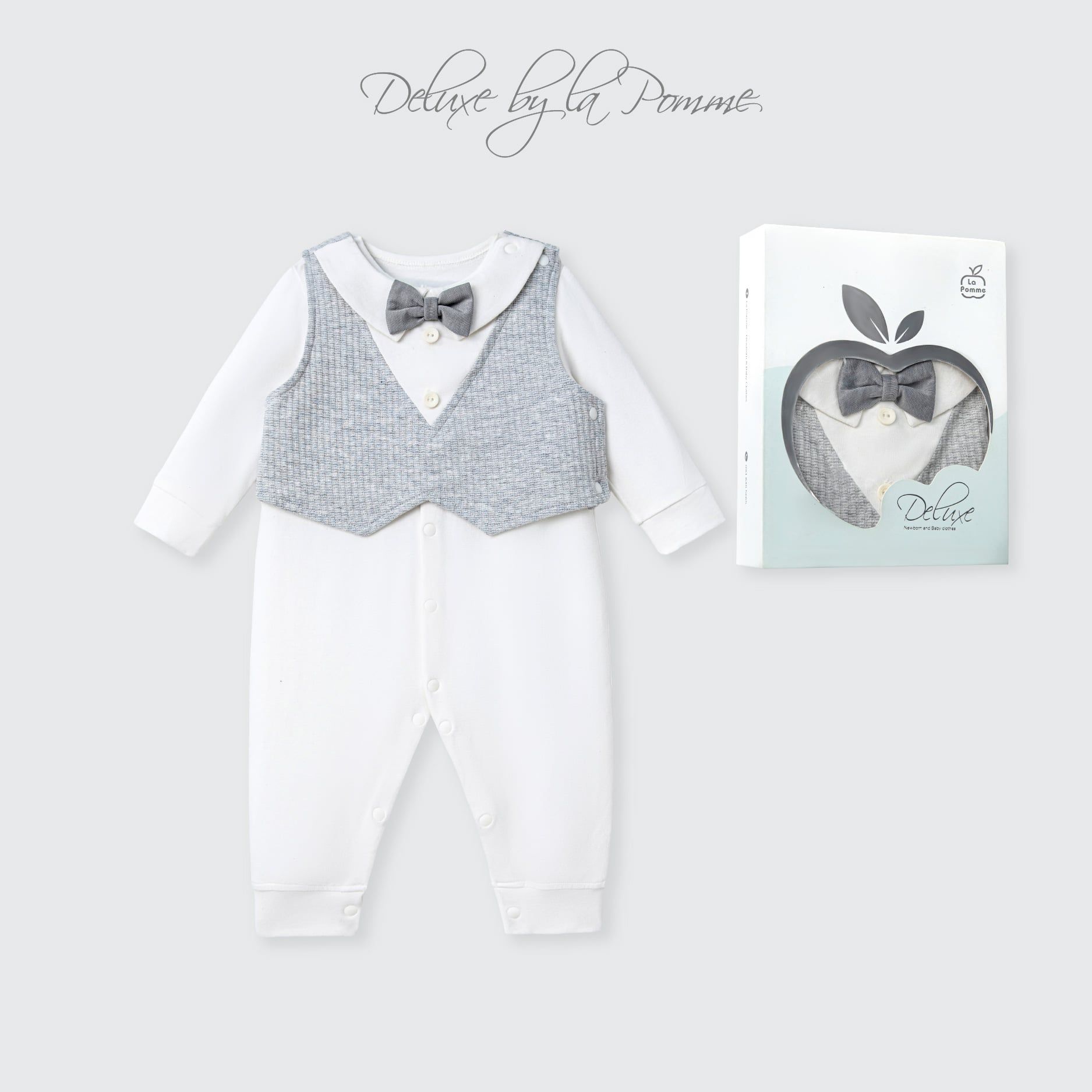  Body dài tay kèm áo gile La Pomme Deluxe hoàng tử mộng mơ 