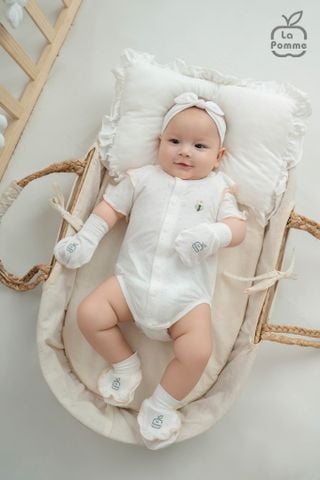  Body chip cộc La Pomme chấm bi hoa điệu đà 