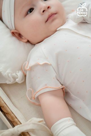  Body chip cộc La Pomme chấm bi hoa điệu đà 