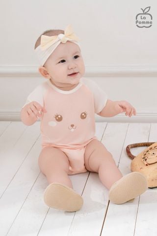  Body chip cộc tay La Pomme raglan xin chào bạn mới 