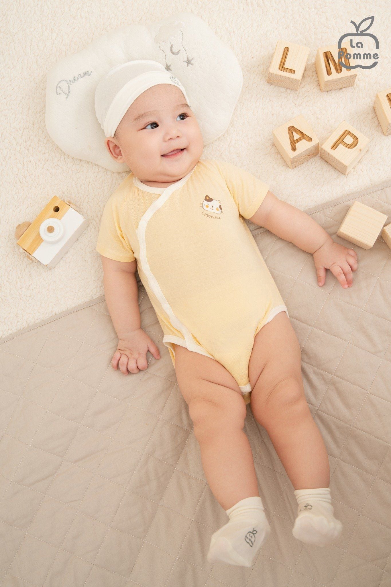  Set 2 Body chip cộc tay La Pomme bé mimi của mẹ 