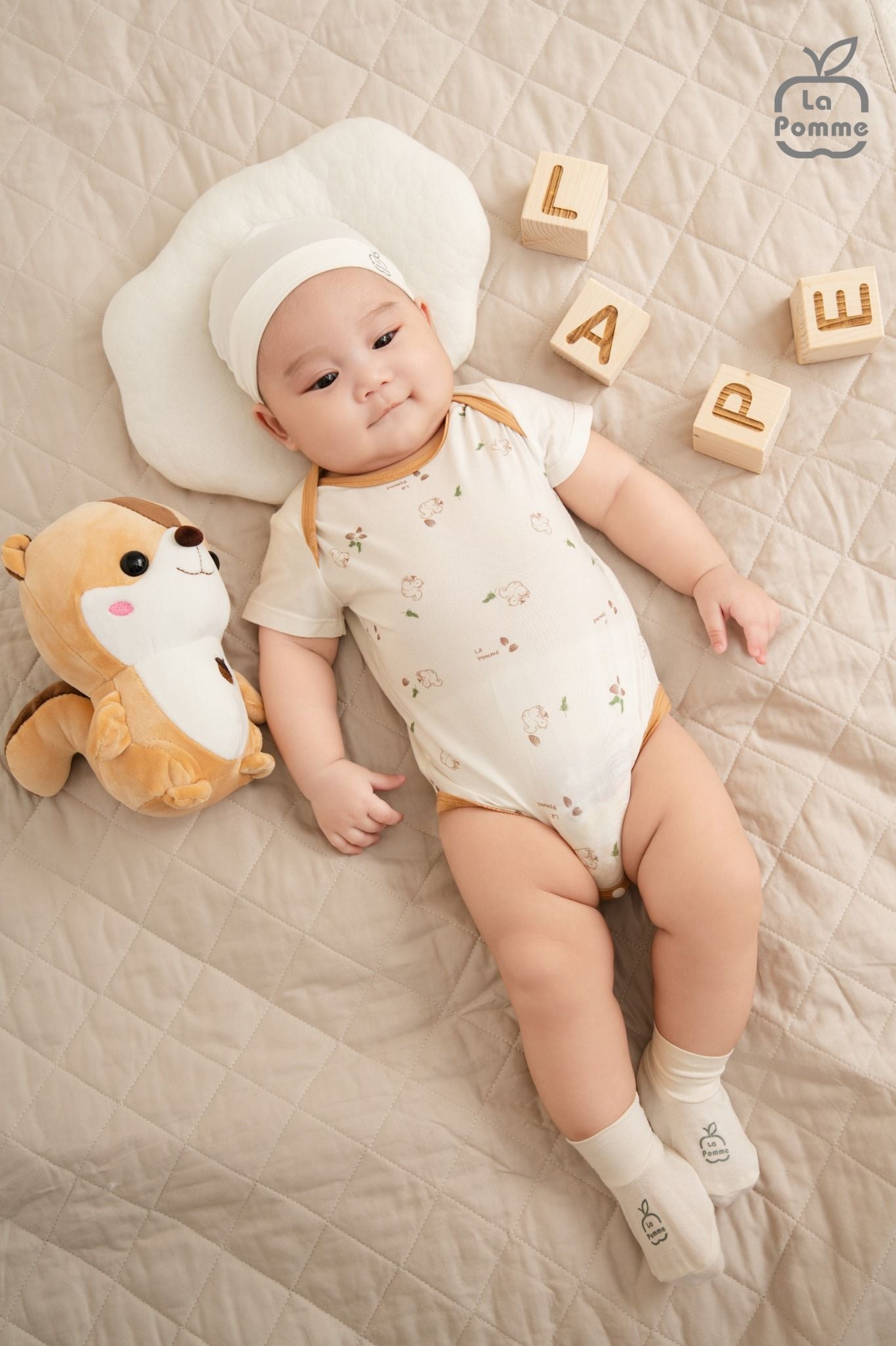  Set 2 Body chip cộc tay La Pomme săn tìm hạt dẻ 