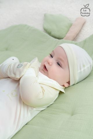  Mũ sơ sinh La Pomme họa tiết nhí cách điệu 