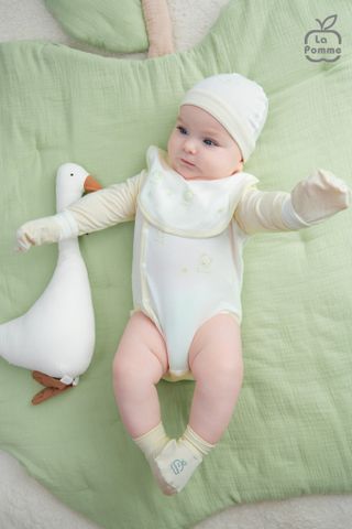  Body chip dài tay La Pomme họa tiết nhí cách điệu 