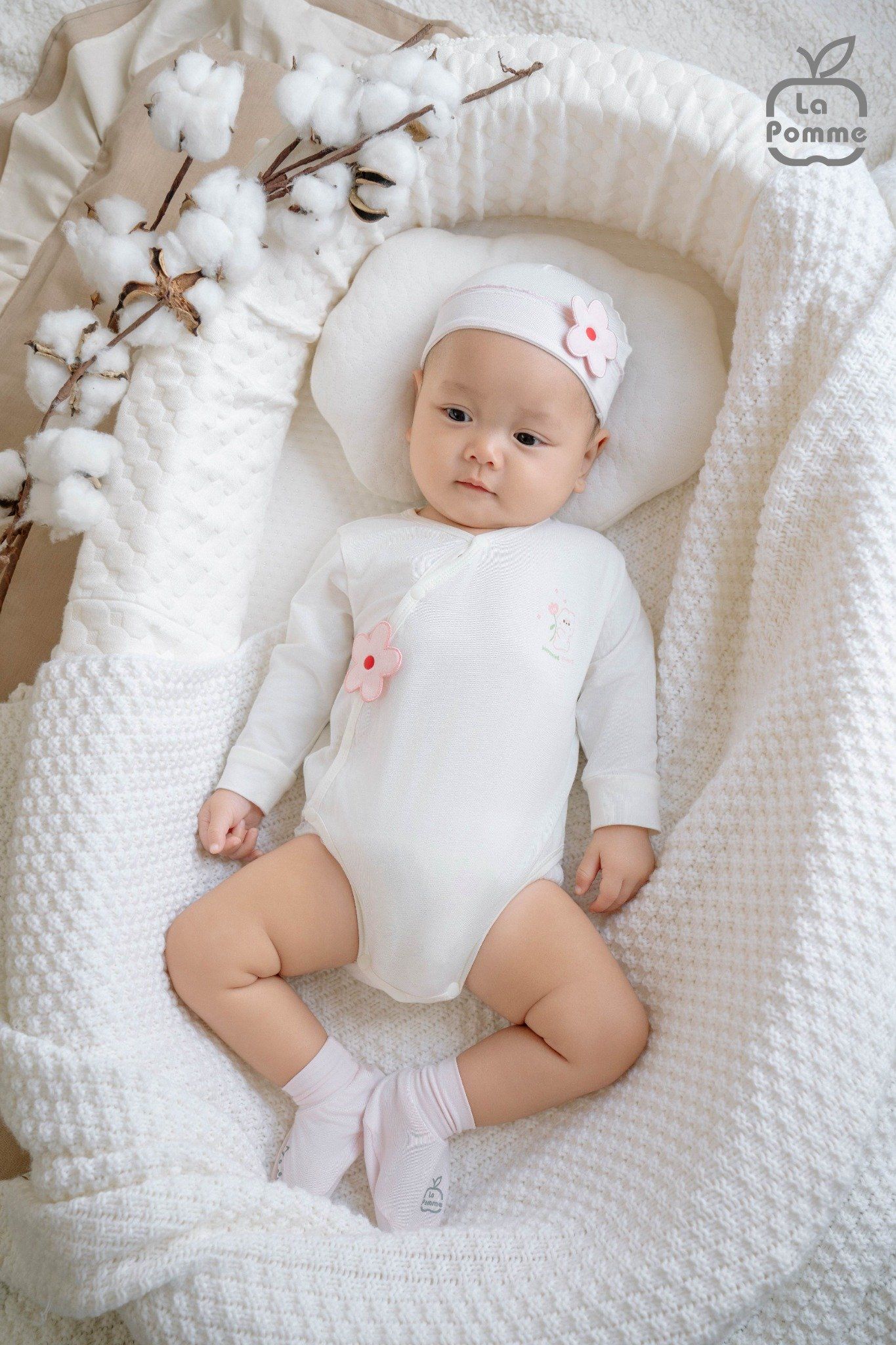  Body chip dài tay La Pomme mềm mịn đón con yêu 