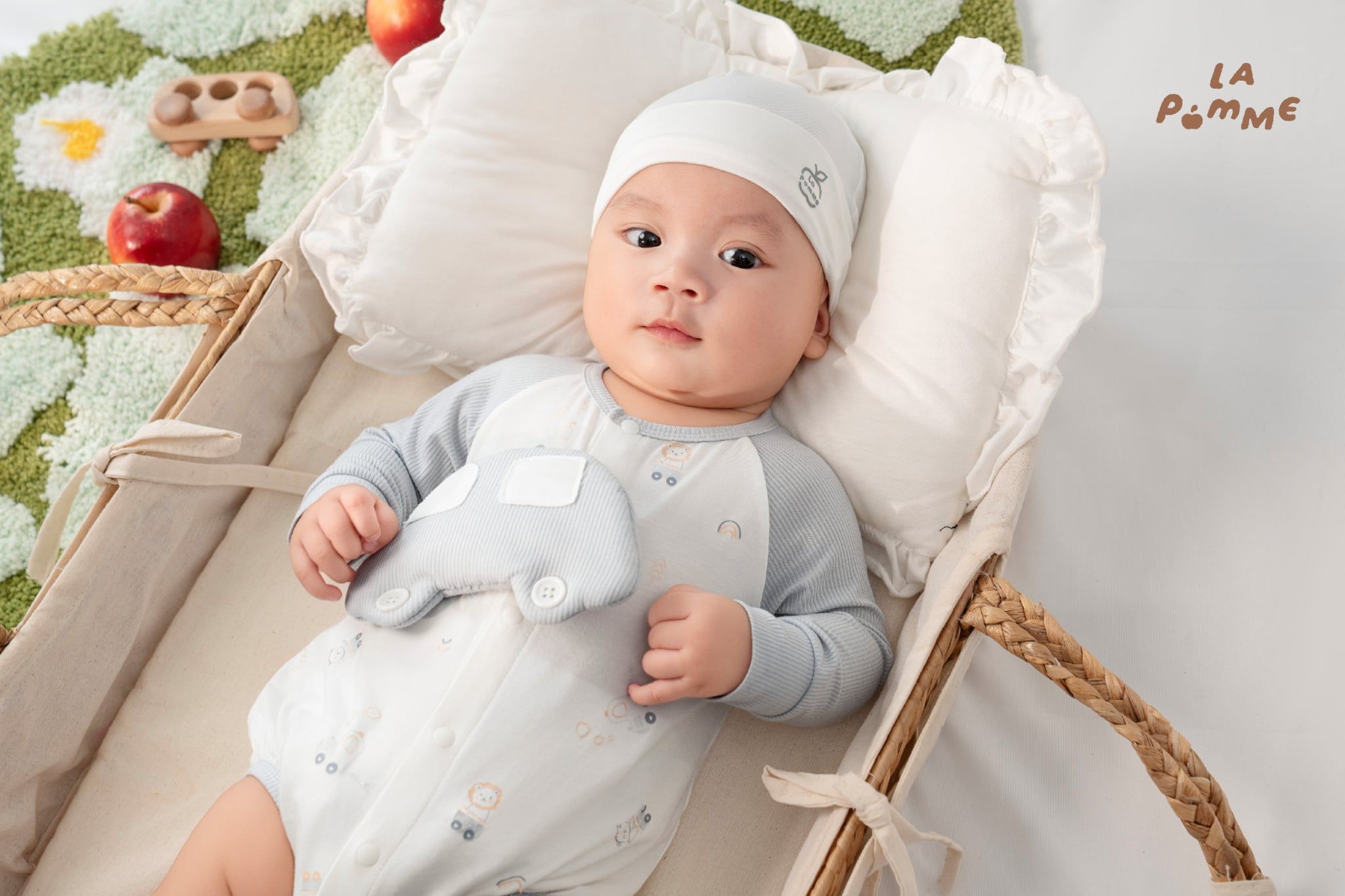  Body chip dài tay La Pomme đoàn tàu bé tí xíu 