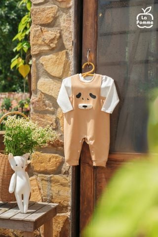  Set bộ yếm rời kèm áo dài tay La Pomme cún con tinh nghịch 