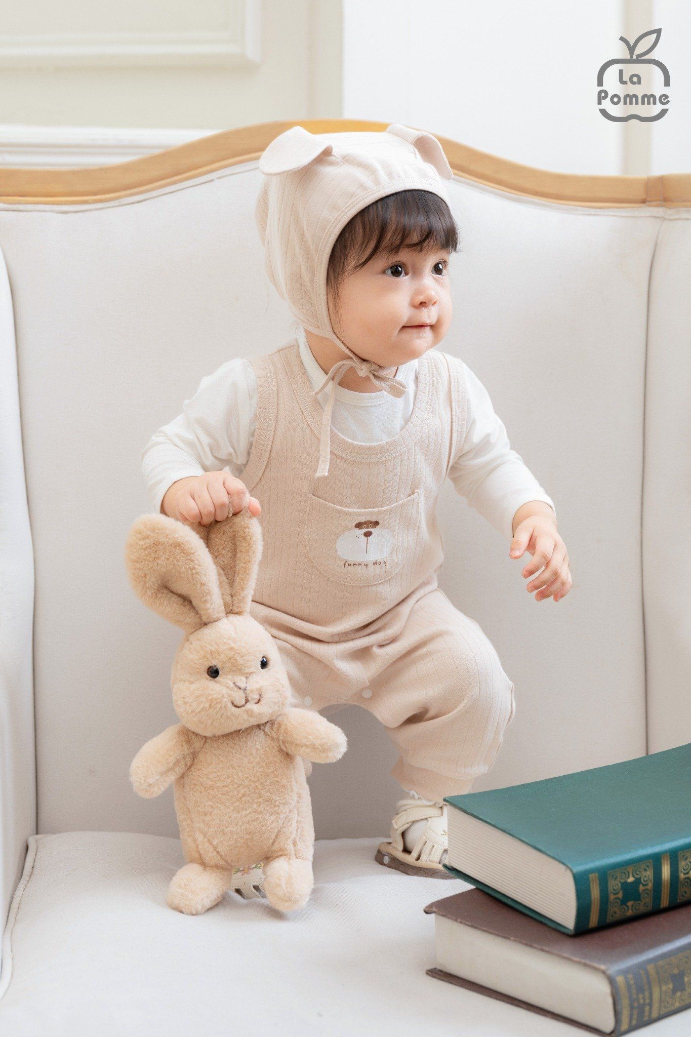  Set yếm và áo La Pomme funny dog 