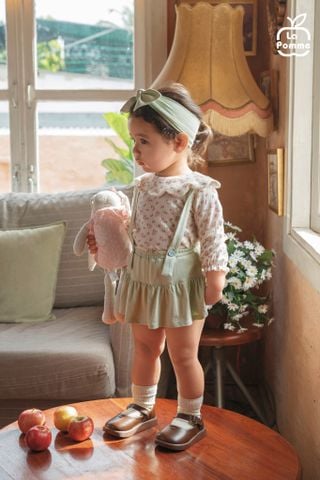  Set bộ yếm rời và áo dài tay La Pomme kèm phụ kiện quý cô cổ điển 