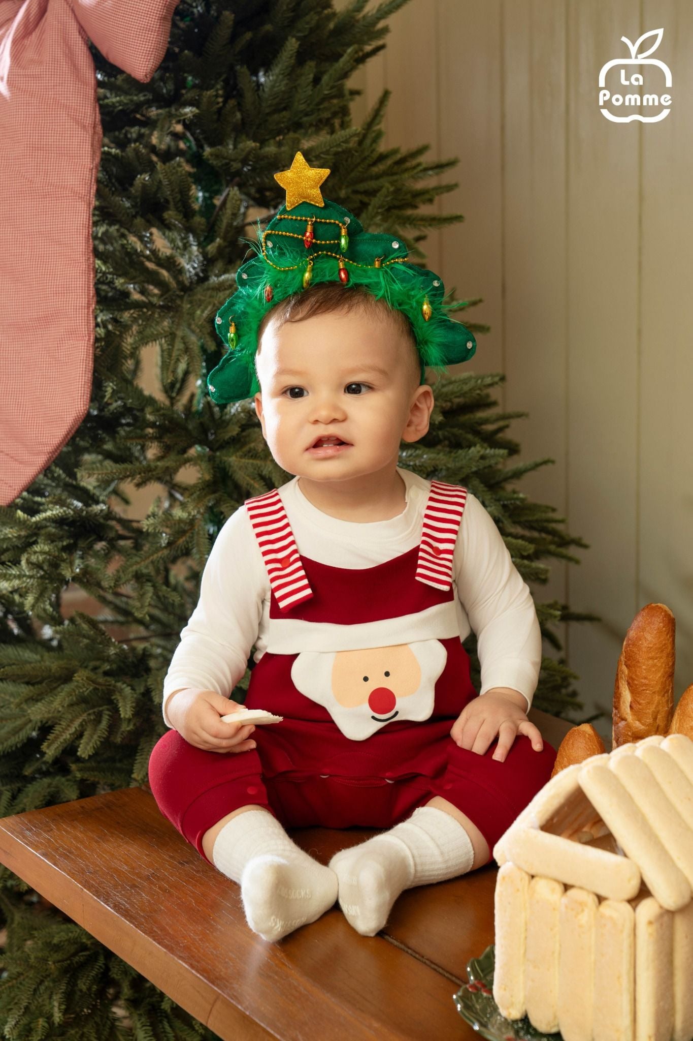  Set yếm và áo La Pomme ông già noel 