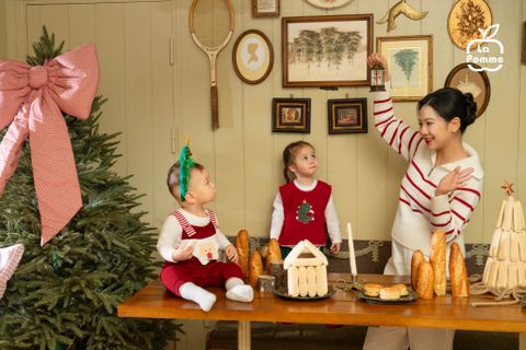  Set yếm và áo La Pomme ông già noel 