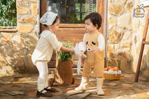  Set body chip dài tay kèm quần La Pomme cổ áo cách điệu 