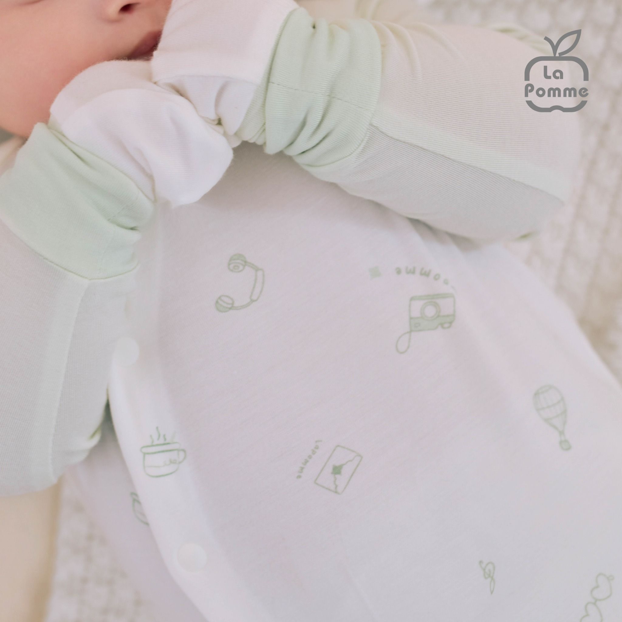  Body chip dài tay quần dài La Pomme nhiếp ảnh nhí 