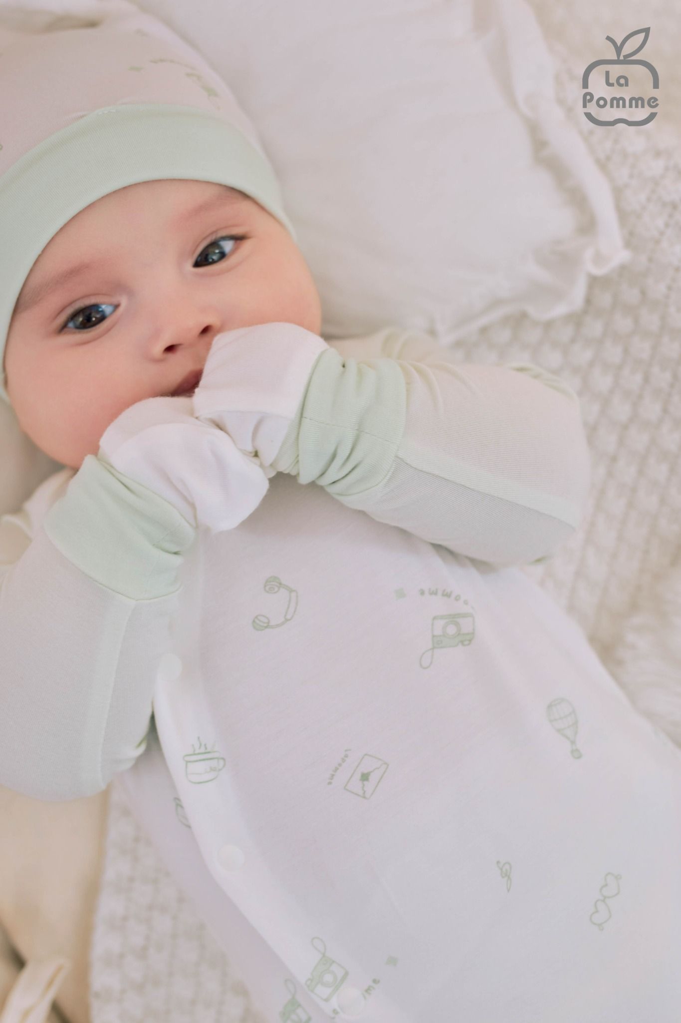  Body chip dài tay quần dài La Pomme nhiếp ảnh nhí 