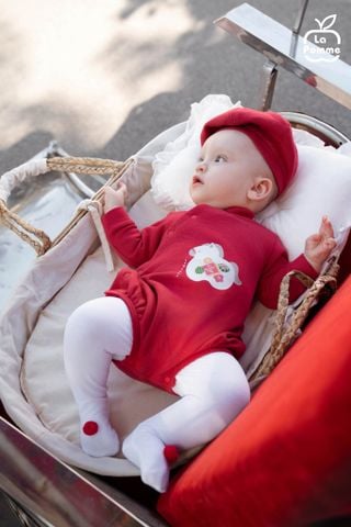  Body chip dài tay kèm quần và mũ La Pomme ngựa nhỏ may mắn 