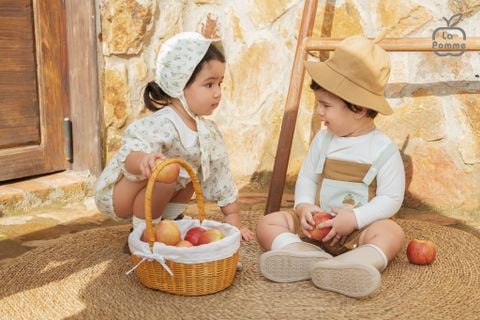  Set body dài tay La Pomme kèm phụ kiện phong cách dễ thương 