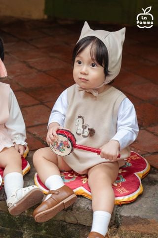  Body thời trang kèm mũ La Pomme ngựa gỗ tinh nghịch 