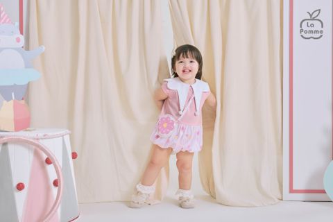  Đầm cộc tay La Pomme kèm túi hoa công chúa lễ hội 