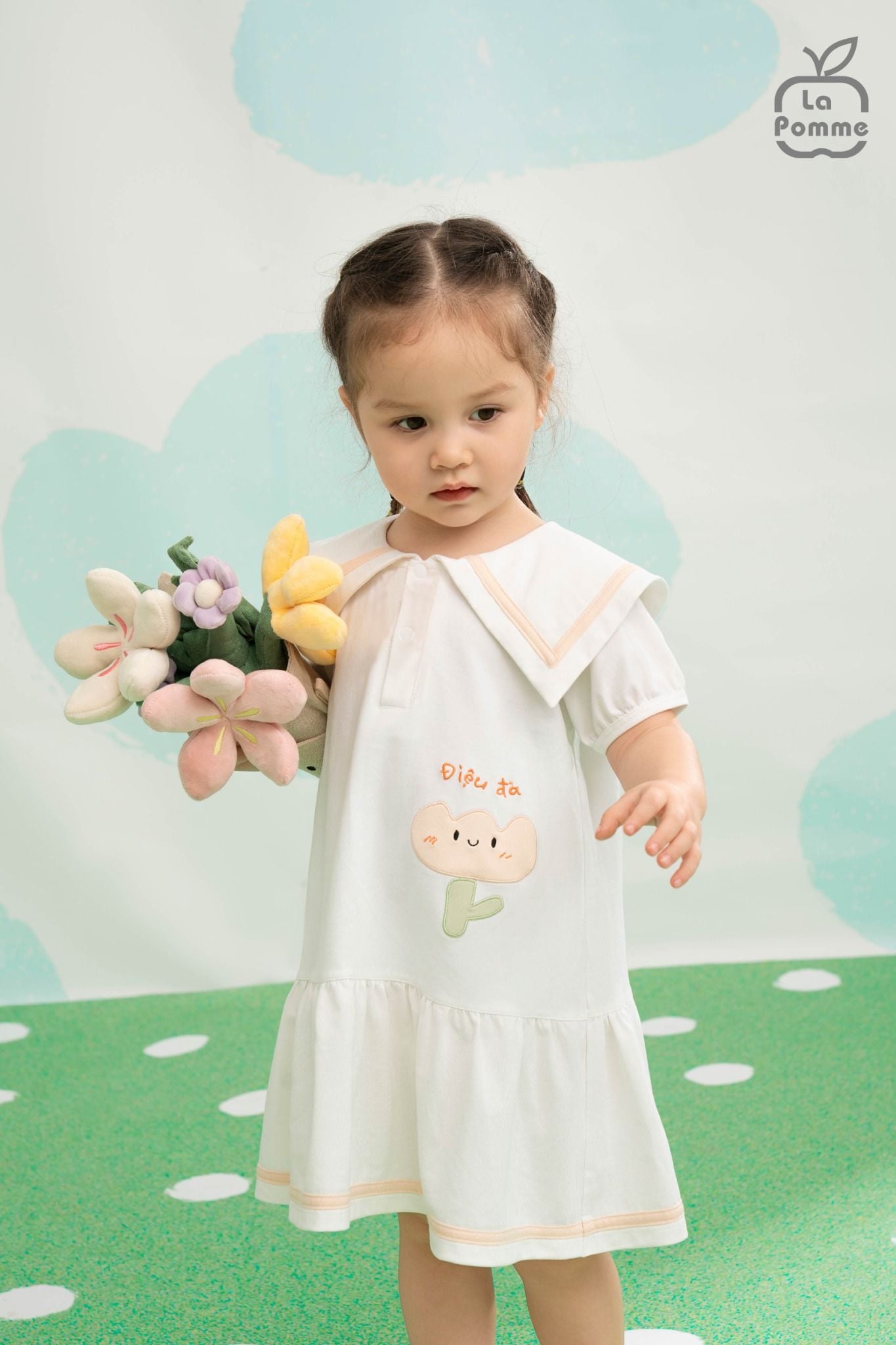  Đầm cộc tay La Pomme dạo chơi cùng nắng mai 