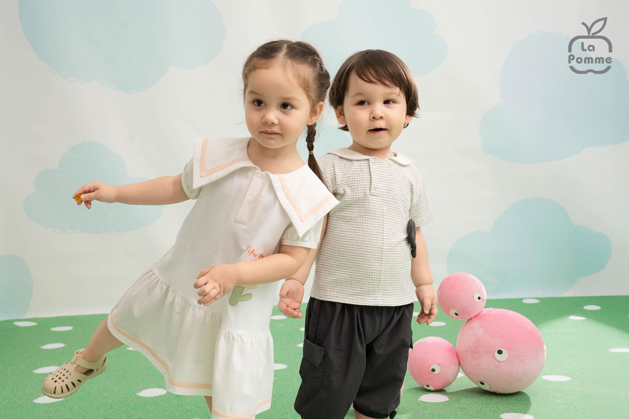  Đầm cộc tay La Pomme dạo chơi cùng nắng mai 