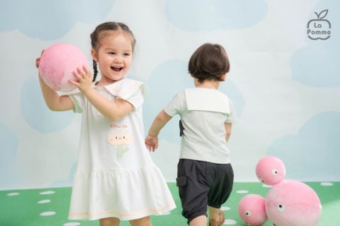  Đầm cộc tay La Pomme dạo chơi cùng nắng mai 