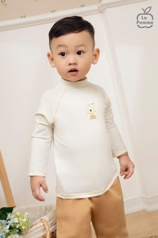  Áo cổ 3cm La Pomme giữ nhiệt bạn nhỏ vui nhộn 