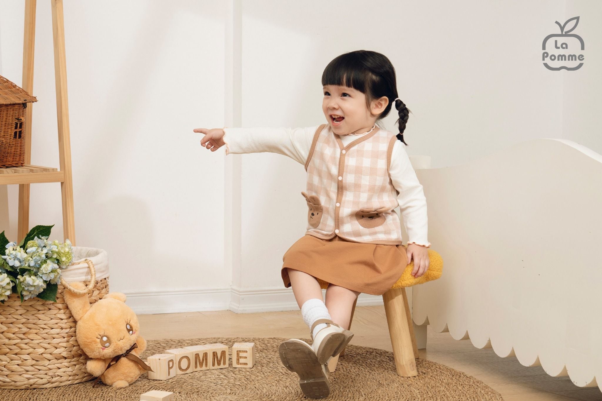  Áo gile La Pomme đôi tai lớn của bác gấu 