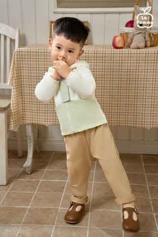  Áo khoác La Pomme phối màu happy everyday 