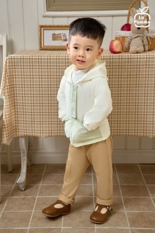  Áo khoác La Pomme phối màu happy everyday 