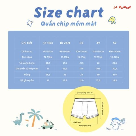  Set 2 quần chip Mềm Mịn by La Pomme dễ chịu cả ngày dài 