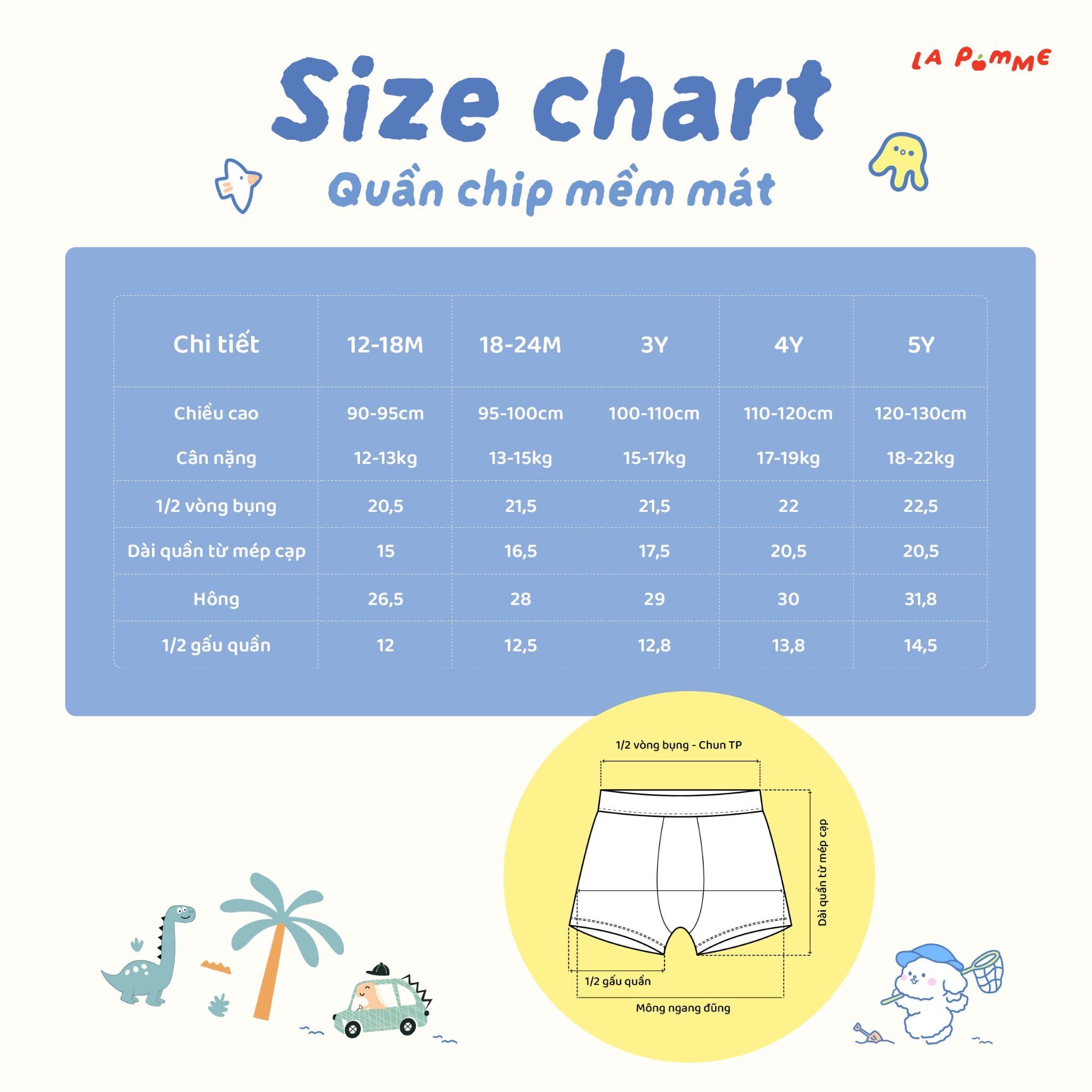  Set 2 quần chip La Pomme 