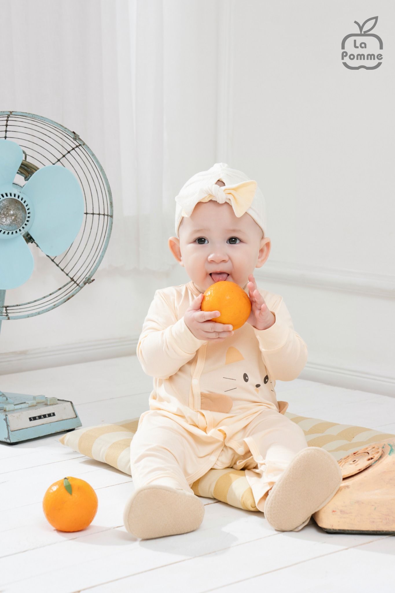  Mũ sơ sinh La Pomme khu vườn mộng mơ 
