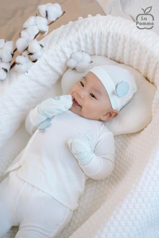  Mũ sơ sinh La Pomme mềm mịn đón con yêu 
