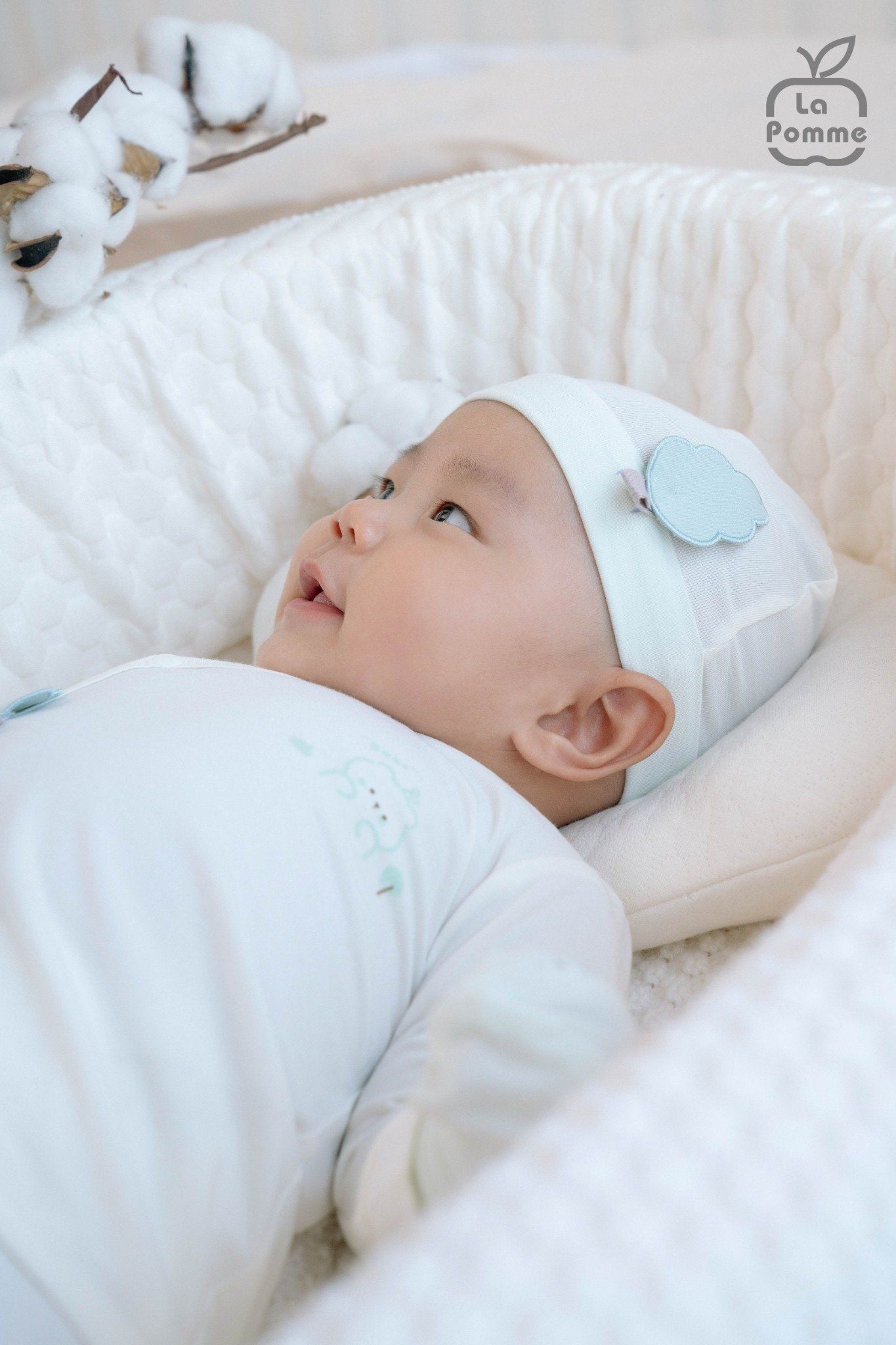  Mũ sơ sinh La Pomme mềm mịn đón con yêu 
