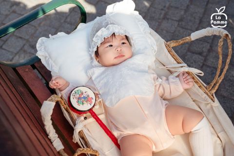  Yếm sơ sinh La Pomme vườn hoa mộng mơ 