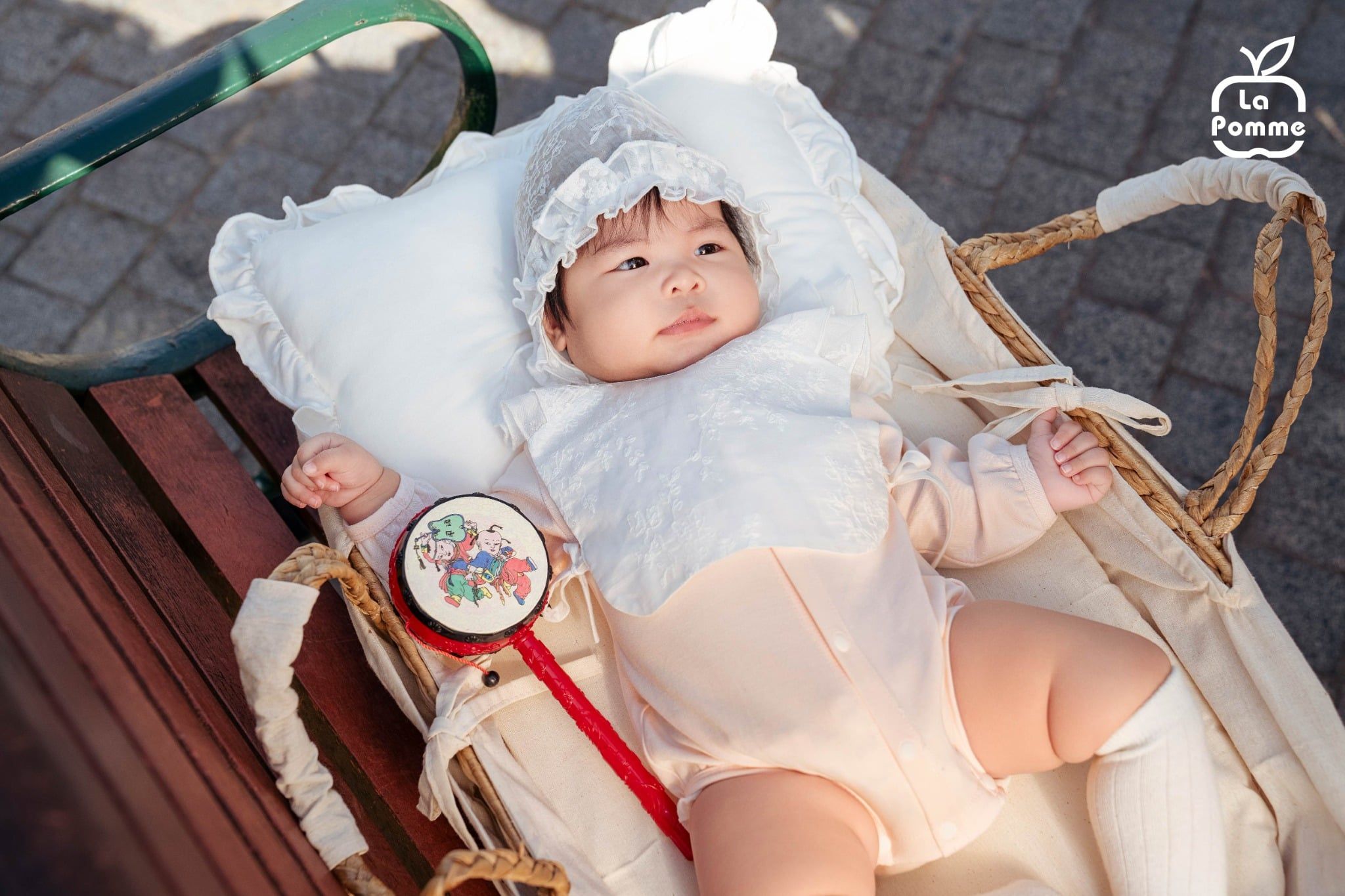  Mũ sơ sinh La Pomme vườn hoa mộng mơ 