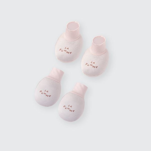  Set bao tay bao chân La Pomme Mimi và bông hoa nhỏ 