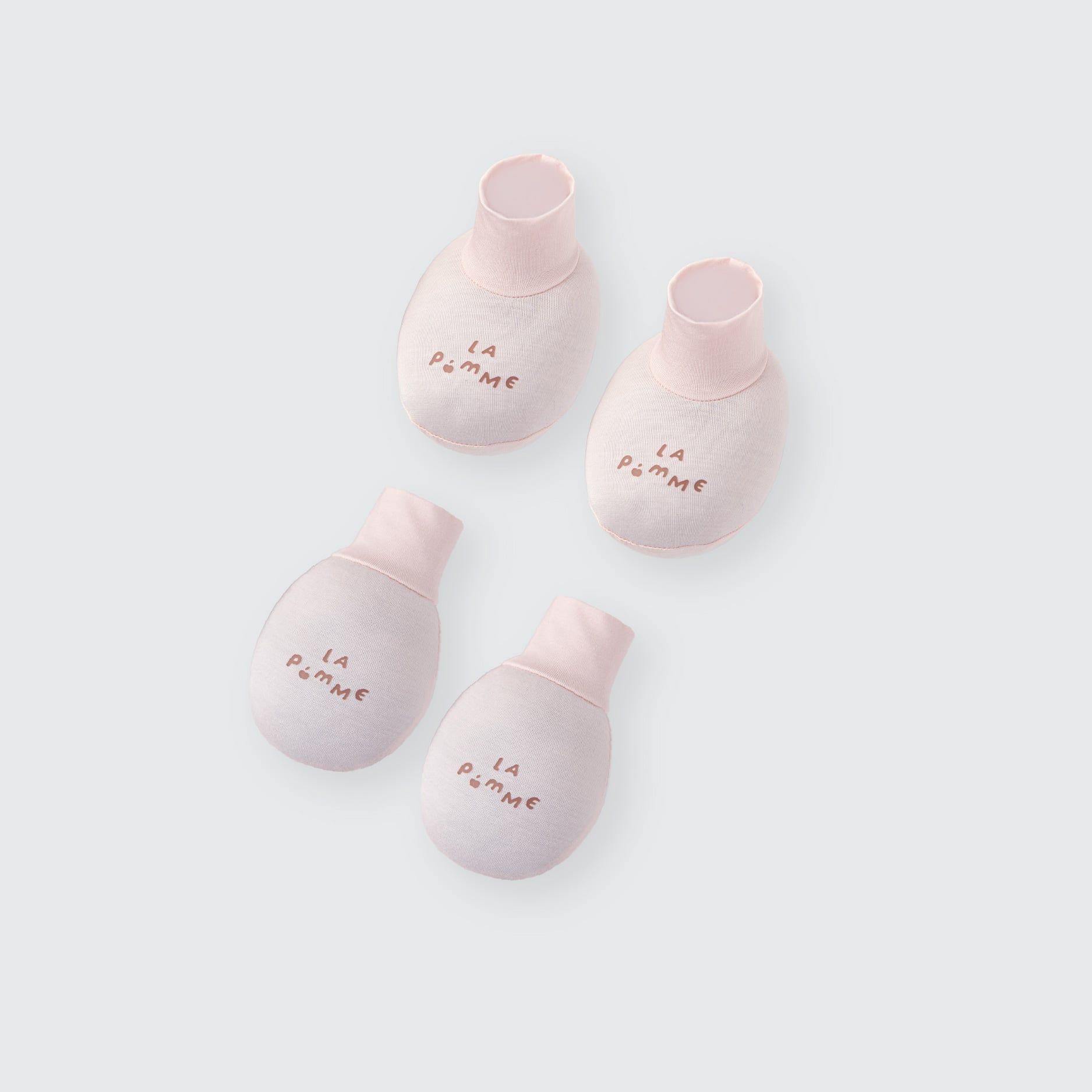  Set bao tay bao chân La Pomme Mimi và bông hoa nhỏ 