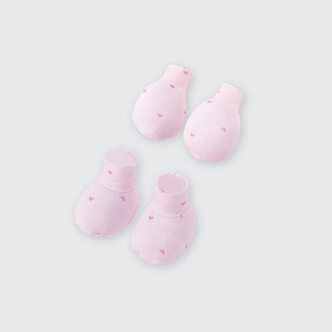  Set bao tay bao chân La Pomme trái tim nhỏ ngộ nghĩnh 