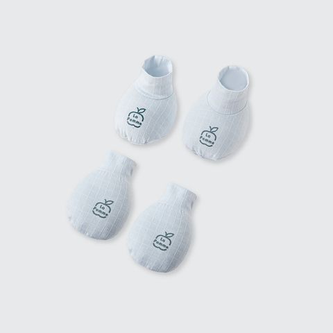  Set bao tay bao chân La Pomme gấu nhỏ yêu màu xanh 