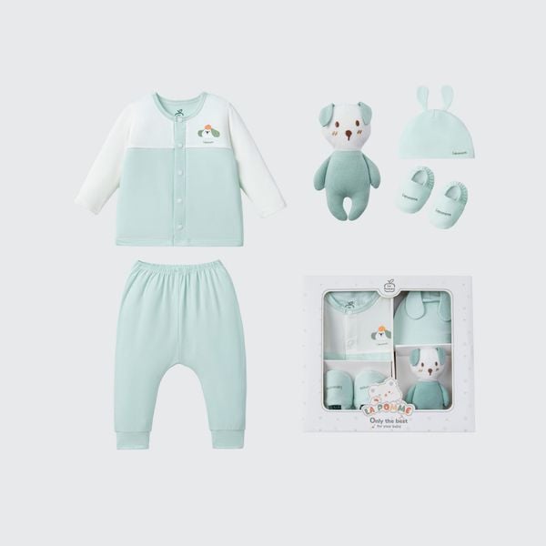  Set quà tặng sơ sinh La Pomme cún yêu - Bộ quần áo rời 