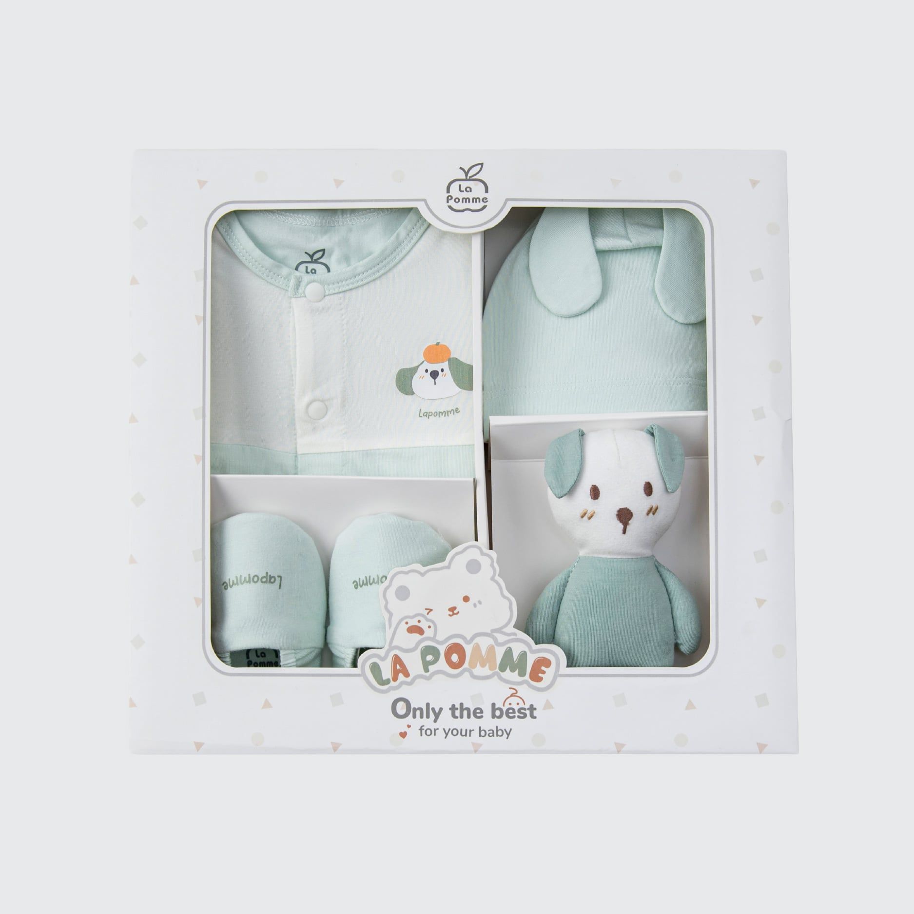  Set quà tặng sơ sinh La Pomme cún yêu - Bộ quần áo rời 
